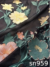 billige Ankellengde-A-linje Kjoler Ankellengde Festkjole Cocktail Kjole Kjole til brudens mor Halvlange ermer Øsehals Elegant Årgang Formell Bryllupsgjest Ferie Chiffon med Blomstertrykk Drapert Broderi