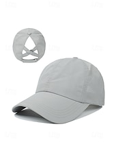 olcso Női kalapok-női gyorsan száradó poliészter lófarokba varrt baseballsapka, állítható, többszínű sportsapka hétköznapi viseletre, futáshoz, túrázáshoz, teniszhez, edzőtermi edzésekhez és szabadtéri tevékenységekhez