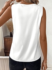 voordelige Grafische Tank-Dames Singlet Bloemig Grafisch Planten Elegant Vintage Stijlvol Mouwloos V-hals Normale tops Dagelijks Wit Blozend Roze Zomer Lente