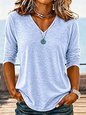  Camisas de mujer con tacto de lino, blusas de tela, tops de verano, lisas, elegantes, clásicas, de manga corta, de manga larga, con cuello en V, tops regulares, casuales, blancas, verde claro, moradas claras, azules claras, verano y primavera.