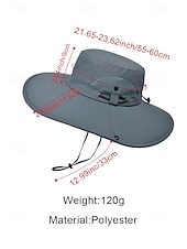 abordables Chapeaux pour hommes-Chapeau de soleil imperméable pour homme en polyester à large bord, pliable et multicolore, idéal pour la pêche, la randonnée, les vacances à la plage, le camping, le trekking et les voyages décontractés.