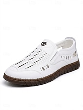 economico Uomini-mocassini casual da uomo marroni traforati, traspiranti, leggeri e comodi, ideali per passeggiate all'aperto, vacanze, viaggi, tempo libero quotidiano e uno stile casual elegante e rilassato.