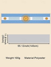 preiswerte Zubehör-Herren-Handtuchschal aus Polyester mit Argentinien-Flagge, weicher Fan-Schal für Fußballspiele, Stadionveranstaltungen, Sportübertragungen und den Alltag.