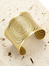 ieftine Bratara de dama-Brățară tip manșetă boemă din aliaj pentru femei, cu model deschis, din aur și argint, pentru vacanță la plajă, ținută casual zilnică, stil resort și bijuterii de vară.