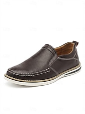 billiga Men-Men's Brown Slip-On Casual Loafers Lightweight Comfort Walking Shoes Soft Smart Casual Footwear for Outdoor Resort, Vacation Travel, Daily Leisure and Relaxed Summer Style