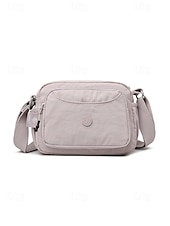 Χαμηλού Κόστους Τσάντες χιαστί-Γυναικεία αδιάβροχη τσάντα χιαστί από νάιλον, μεγάλη χωρητικότητα με πολλά διαμερίσματα, ρυθμιζόμενο ιμάντα ώμου, κομψή για υπαίθριες δραστηριότητες, διακοπές στην παραλία, πεζοπορία, καθημερινή