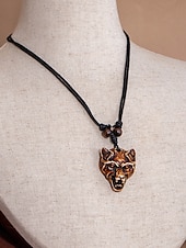 voordelige Heren sieraden-Halsketting voor heren in bohemian vintage stijl, gemaakt van acryl, met verschillende hangeropties, waaronder een schildpad en ivoor, en een verstelbaar koord. Ideaal voor een strandvakantie,