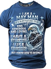  Homens Engraçado Camiseta Manga Curta Camiseta Impressão 3D Gola Redonda Camisa Moda Designer Simples Casual Diário Festa Azul Lago Verão Primavera Roupa S M L XL XXL XXXL