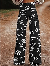 billige Bunner-Retro / vintage Bohem 1970erne Bukser Bukser med brede ben Hippie Disk Høy Midje Vestlig vekkelse Fuskejeans-stil Kostyme Dame Karneval Fritid / hverdag musikk festival Retro-temafest Voksne Bukser
