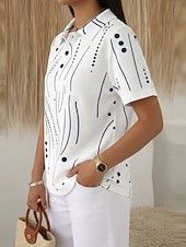  Női Ing Gofris pólóingek Nyári felsők Grafika Mértani Pöttyös Szüret Stílusos Ujjatlan Térfogatcsökkenés Normál felsők Tengerparti esküvő Hétköznapi Napi Medence Fehér Arcpír rózsaszín Lóhere Nyár