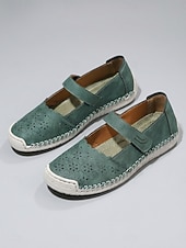 economico Ballerine da donna-Ballerine Mary Jane rosse da donna – scarpe comode e traspiranti con intagli e cinturino regolabile, scarpe leggere da passeggio ideali per i viaggi &amp;abbigliamento quotidiano