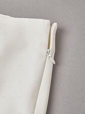 abordables Pantalons-pantalon évasé court et élégant légèrement extensible