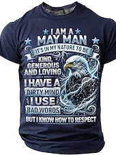  Homens Engraçado Camiseta Manga Curta Camiseta Impressão 3D Gola Redonda Camisa Moda Designer Simples Casual Diário Festa Azul Lago Verão Primavera Roupa S M L XL XXL XXXL