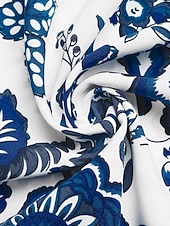 voordelige Bloemenjurken-Dames Maxi-jurk A lijn jurk Slipdress Vakantie Casual Buiten Uitgaan Standaard pasvorm Bloemig Mouwloos V-hals blauw Zomer Lente