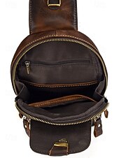preiswerte Taschen für Herren-Herren-Umhängetasche aus Vollnarbenleder, geräumige Crossbody-Tasche mit mehreren Fächern und verstellbarem Riemen, stilvolle Farben in Kaffee und Braun für den Alltag, Pendeln und Geschäftsreisen