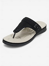 cheap Comfort Sandals-Women's Comfort Platform Slide Sandals, Cushioned Slip-On Sandals with Soft Footbed for Home, Travel &amp; Daily Wear
