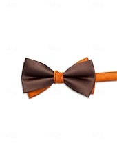 billiga Bröllop ACC-Herrfluga med dubbla lager, polyestermaterial, flerfärgad, justerbar längd, elegant accessoar för bröllopsfest och formell middag