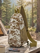 cheap Men's Bags-Men's Polyester Sling Bag Chest Pack, Multi-Color Crossbody Bag with Adjustable Shoulder Strap, Ideal for Casual Daily Use, Outdoor Sports, Hiking, Fishing and Travel