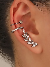 cheap Women's Earring-Women's Boho Alloy Ear Cuff Set, Multi Style Crystal Clip On Earrings for Beach Vacation, Summer Resort and Everyday Casual Wear