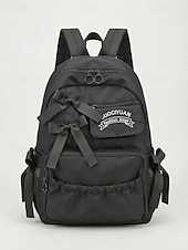 baratos Mochilas para Crianças e Adolescentes-Mochila feminina de poliéster com laço decorativo, várias cores, grande capacidade com vários bolsos, alças ajustáveis, perfeita para o ensino fundamental. &amp;volta às aulas no ensino fundamental,