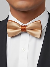 billiga Bröllop ACC-Herrfluga med dubbla lager, polyestermaterial, flerfärgad, justerbar längd, elegant accessoar för bröllopsfest och formell middag