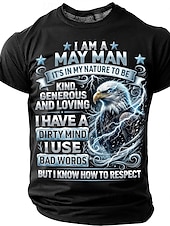  Homens Engraçado Camiseta Manga Curta Camiseta Impressão 3D Gola Redonda Camisa Moda Designer Simples Casual Diário Festa Azul Lago Verão Primavera Roupa S M L XL XXL XXXL