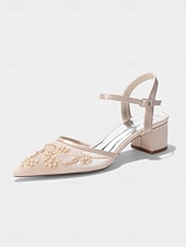 billiga Pumps med blockklack-marinblå pumps med broderad blockklack för dam – eleganta cocktailpartyskor
