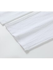 abordables Bas Fausse Essentiels-Femmes Faux coton lin Pantalon d'été Pantalons Décontracté Quotidien Longueur complète Naturel Uni Cordon de serrage Poches Latérales Respirabilité Confortable Non Elastique Sortir Week-end Bleu Noir