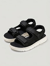 economico Sandali Sportivi-sandali sportivi piatti grigi da donna – sandali da passeggio leggeri e regolabili con triplo cinturino, scarpe comode per esterni, da viaggio &amp;abbigliamento quotidiano