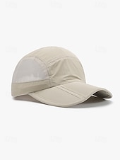 abordables Sombreros de hombre-Gorra de béisbol de poliéster transpirable y ligera para hombre, sombrero de sol con panel de malla ajustable multicolor para viajes de vacaciones, actividades al aire libre, senderismo y uso casual