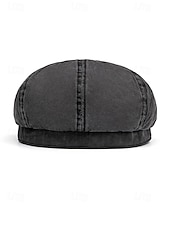 cheap Men's Hats-Men's Washed Cotton Newsboy Cap, Multi-Color Adjustable Ivy Flat Beret Hat for Travel, Vacation, Outdoor Activities and Everyday Casual Wear