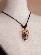 voordelige Heren sieraden-Halsketting voor heren in bohemian vintage stijl, gemaakt van acryl, met verschillende hangeropties, waaronder een schildpad en ivoor, en een verstelbaar koord. Ideaal voor een strandvakantie,
