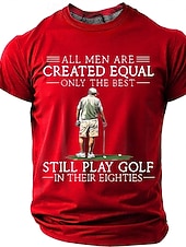 preiswerte Hobby T-Shirts-Herren Golf T Shirt Kurzarm T-Shirt 3D-Druck Rundhalsausschnitt Hemd Mode Täglich Täglich Straße Rote Dunkelgrün Sommer Frühling Bekleidung S M L XL XXL XXXL