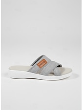 economico Sandali Comodi-sandali infradito da donna con cinturini incrociati in rete – stile comodo e casual per passeggiate in giardino, picnic e commissioni quotidiane