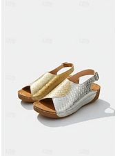 voordelige Platte Sandalen-Rode tweekleurige wedge sandalen voor dames | comfortabele schoenen met voetboogondersteuning voor casual wandelingen, dagelijks gebruik en zomervakanties