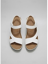 preiswerte Komfortsandalen-Offene Klettsandalen für Damen – lässige, bequeme Keilsandalen für den Sommer zum Gehen und Reisen