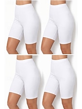 economico Leggings semplici-4 pezzi pantaloncini chino da donna leggings leggings comodi vacanza streetwear basic lunghezza al ginocchio vita alta tinta unita elastico in vita comfort traspirante elasticizzato vacanza street