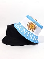 levne Příslušenství-Pánská oboustranná polyesterová čepice, potisk argentinské vlajky, lehká fotbalová čepice na zápas, pro fanoušky, pro volnočasové sporty, pro outdoorové nošení