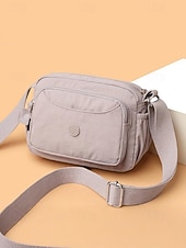 Χαμηλού Κόστους Τσάντες χιαστί-Γυναικεία αδιάβροχη τσάντα χιαστί από νάιλον, μεγάλη χωρητικότητα με πολλά διαμερίσματα, ρυθμιζόμενο ιμάντα ώμου, κομψή για υπαίθριες δραστηριότητες, διακοπές στην παραλία, πεζοπορία, καθημερινή