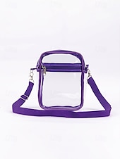 cheap Vacation &amp; Travel Bags-Women's Clear PVC Crossbody Bag, Large and Small Size Transparent Shoulder Bags with Adjustable Straps, Stylish Multi-Color Bags for Beach Vacation, Travel and Casual Daily Use