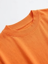 economico T-shirt semplice-Per donna Taglia grande Maglietta Tinta unica Elegante Casual Manica Corta Girocollo Top Regolari Quotidiano Sportivo Uscire Nero Bianco Giallo Blu marino Arancione Estate Primavera