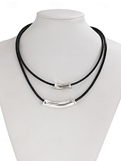 cheap Women's Necklace-Women's Bohemian Alloy Necklace and Bracelet Set, Layered Statement Jewelry for Beach Vacation, Resort Wear, Casual Summer Outfits and Everyday Fashion