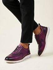 baratos Tênis de Vestir-Tênis masculino de couro legítimo cor bordô, elegantes sapatos para noivo e padrinhos.