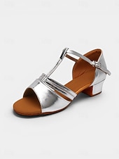 cheap Latin Shoes-Women's Professional Latin Dance Shoes - Gold Satin Low Heel