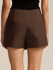 economico Gonne casual-Per donna Gonna da vacanza Moda Casual Mini Vita Alta Gonne Semplice Inelastico Quotidiano Streetwear Vinaccia Nero Verde militare Blu marino Primavera