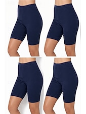 economico Leggings semplici-4 pezzi pantaloncini chino da donna leggings leggings comodi vacanza streetwear basic lunghezza al ginocchio vita alta tinta unita elastico in vita comfort traspirante elasticizzato vacanza street