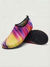 economico Donne-Scarpe da acqua da donna con stampa colorata, calzini acquatici antiscivolo ad asciugatura rapida, calzature leggere e traspiranti per spiaggia, nuoto, snorkeling e immersioni. &amp;surf