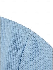  Per uomo Testurizzato Polo a Maglia Waffle Casuale Affari Classico Manica Corta Moda Moderno Tinta unica Asciugatura Rapida Bottoni Estate Primavera Vestibilità regolare Blu Nero Bianco Blu marino