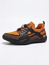 cheap Men-Men's Gray and Black Outdoor Sneakers Lace-Up Lightweight Breathable Comfort Walking Shoes Durable Sport Casual Footwear for Outdoor Resort, Vacation Travel, Warm Weather