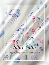 halpa Puserot &amp;amp; Paidat-eteerinen meduusa-ajelehtiva silkkinen satiinipaita